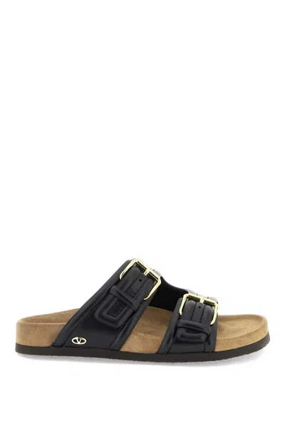 Valentino Garavani Fussfriend Leather Sandals In Black