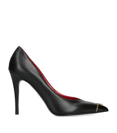 Valentino Garavani Leather Heartip Pumps 100 In Black