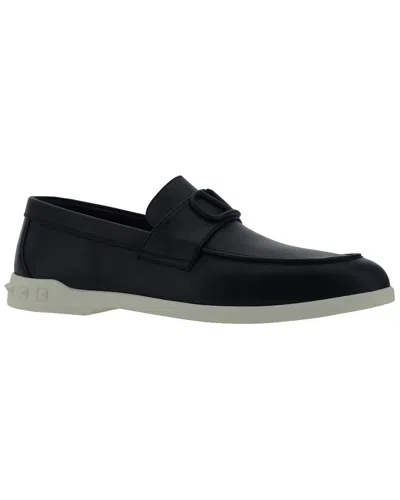 Valentino Garavani Leather Loafer In Black