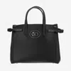Valentino Garavani Leather Logo Hand Bag In Black