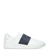 Valentino Garavani Minimalist Leather Sneakers With Contrasting Stripe Detail And Vlogo Signature In White