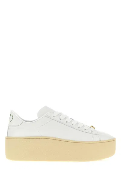 Valentino Garavani Leather Platform Sneaker In Multi