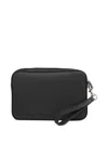 Valentino Garavani Leather Pouch With Logo In Black