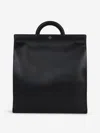 Valentino Adjustable Calfskin Tote Bag With Detachable Strap In Black