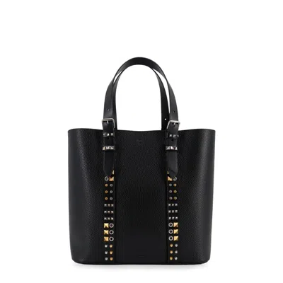 Valentino Garavani Leather Shoulder Bag With Iconic Studs In Black