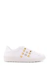 Valentino Garavani Leather Sneakers With Iconic Rockstud Studs In White