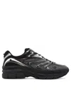 Valentino Garavani Leather Sneakers With Textured Rubber Elements In Black