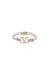 VALENTINO GARAVANI VALENTINO GARAVANI LEATHER VLOGO SIGNATURE BRACELET