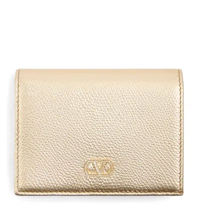 Valentino Garavani Leather Vlogo Signature Wallet In Pink