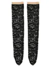 Valentino Pizzo Rebordè Socks Black In Black