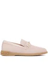 Valentino Garavani Women Leisure Flows Leather Loafers In Pink