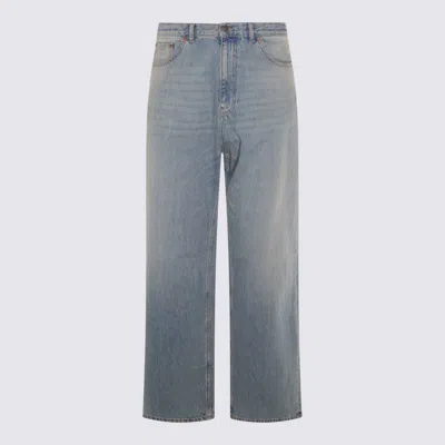 VALENTINO VALENTINO GARAVANI LIGHT BLUE COTTON DENIM JEANS
