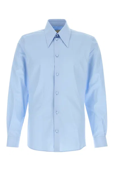 VALENTINO CAMICIA IN POPELINE AZZURRO UOMO