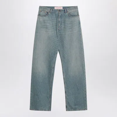 Valentino Light Blue Jeans With Washed Effect