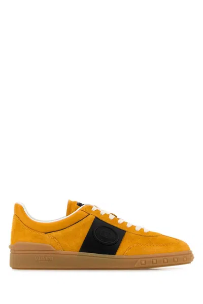 Valentino Garavani Light Orange Suede Upvillage Sneakers