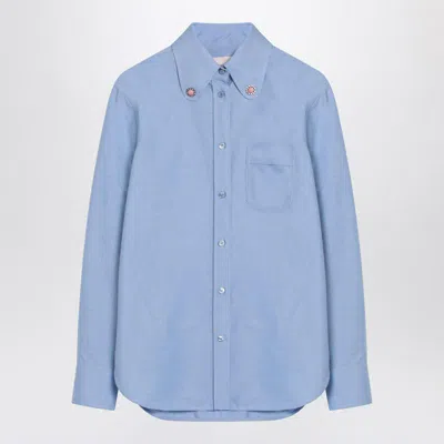 VALENTINO VALENTINO GARAVANI LIGHT SHIRT WITH JEWELLED BUTTONS