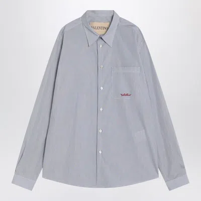 Valentino Garavani Light Shirt With Logo In Gray