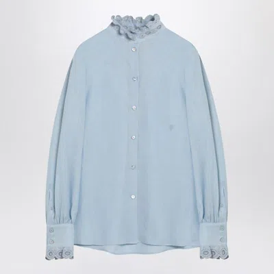 VALENTINO VALENTINO GARAVANI LIGHT SHIRT WITH RUFFLES