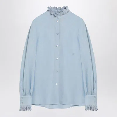VALENTINO VALENTINO GARAVANI LIGHT SHIRT WITH RUFFLES