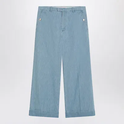 VALENTINO VALENTINO GARAVANI LIGHT WIDE JEANS WITH CUFF
