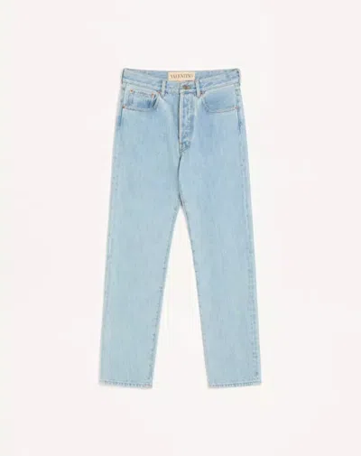 Valentino Garavani Light-wash Denim Jeans In Light Blue