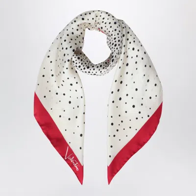 Valentino Garavani Little Stars Starry Silk Scarf In White