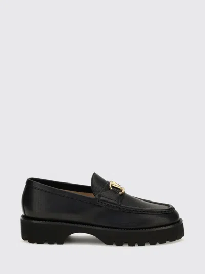 Valentino Garavani Vlogo Signature Leather Loafers In Black