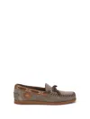Valentino Palm Avenue Suede And Leather Loafers In Brown