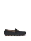 Valentino Garavani Driver Fastaway Loafer In Deerskin Suede In Blue