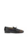 Valentino Babouchoes V-logo Tassel Loafers In Black