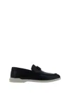 Valentino Leather Strap Loafers Rockstud Detailing In Multi