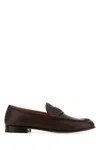 Valentino Vlogo Signature Leather Loafers In Brown