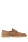 Valentino Leisure Flows Leather Loafers In Lightcamel