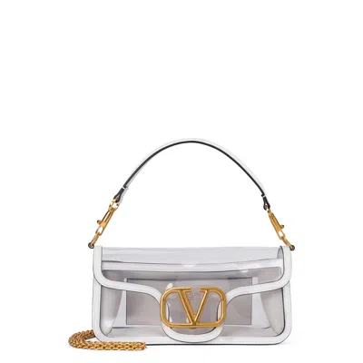 Valentino Garavani Loc Shoulder Bag In White