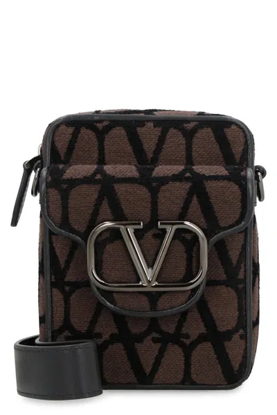 Valentino Garavani Locò Mini Crossbody Bag In Brown