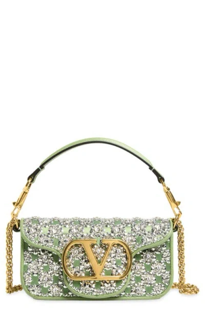 Valentino Garavani Locò Small Crystal Shoulder Bag