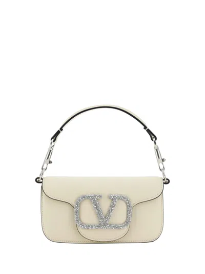 Valentino Garavani Loco Small Handbag In Light Ivory/l.ant