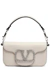 Valentino Garavani Locò Small Leather Shoulder Bag In Ivory