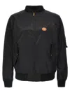 Valentino Nylon Bomber With Leather Patch And Vlogo Detail