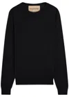 Valentino Wool Crew Neck Sweater In Black