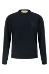 Valentino Wool Crew Neck Sweater In Blue