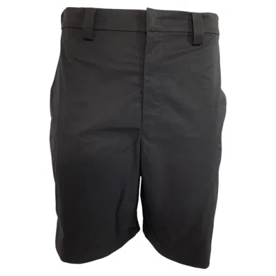 Pre-owned Valentino Garavani Logo Patch Bermuda Shorts In Black Polyester