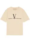 Valentino Garavani  Cotton T-shirt With Made In  Print In White
