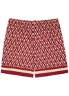Valentino Garavani Logo-printed Cotton-poplin Shorts In Multi