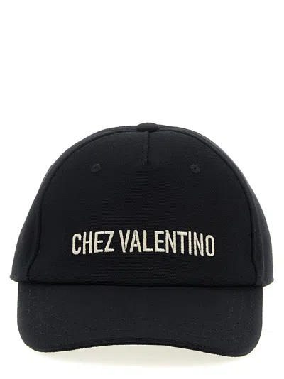 Valentino Garavani Logo-embroidered Cotton Baseball Cap In Black