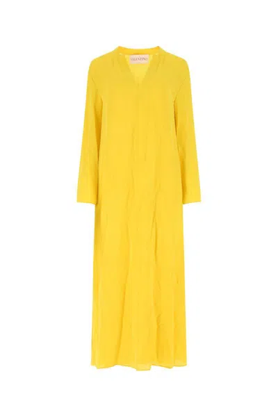 Valentino Garavani Long Dresses. In Yellow