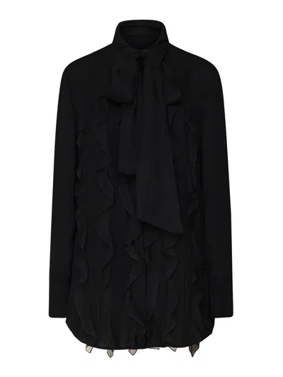 Valentino Garavani Long Sleeve Shirt In Black