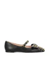 Valentino Garavani Mary-jane Bowow Ballerina In Kidskin With Studs Woman Black 35 In Multi