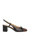 Valentino Valet Du Roi Vlogo Leather Slingback Pumps In Black