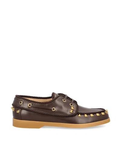 Valentino Garavani Low Shoes In Brown